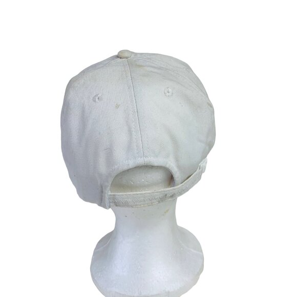 Indianapolis 500 Baseball Cap Anniversary Rope Strapback Hat White Gold 80s VTG - Picture 3 of 11